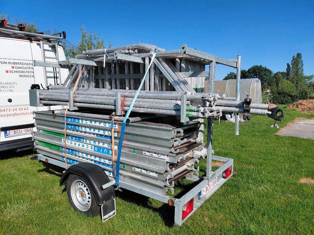 Euroscaffold rolsteiger op aanhangwagen, Ophalen, Gebruikt, Rolsteiger of Kamersteiger, 5 meter of hoger