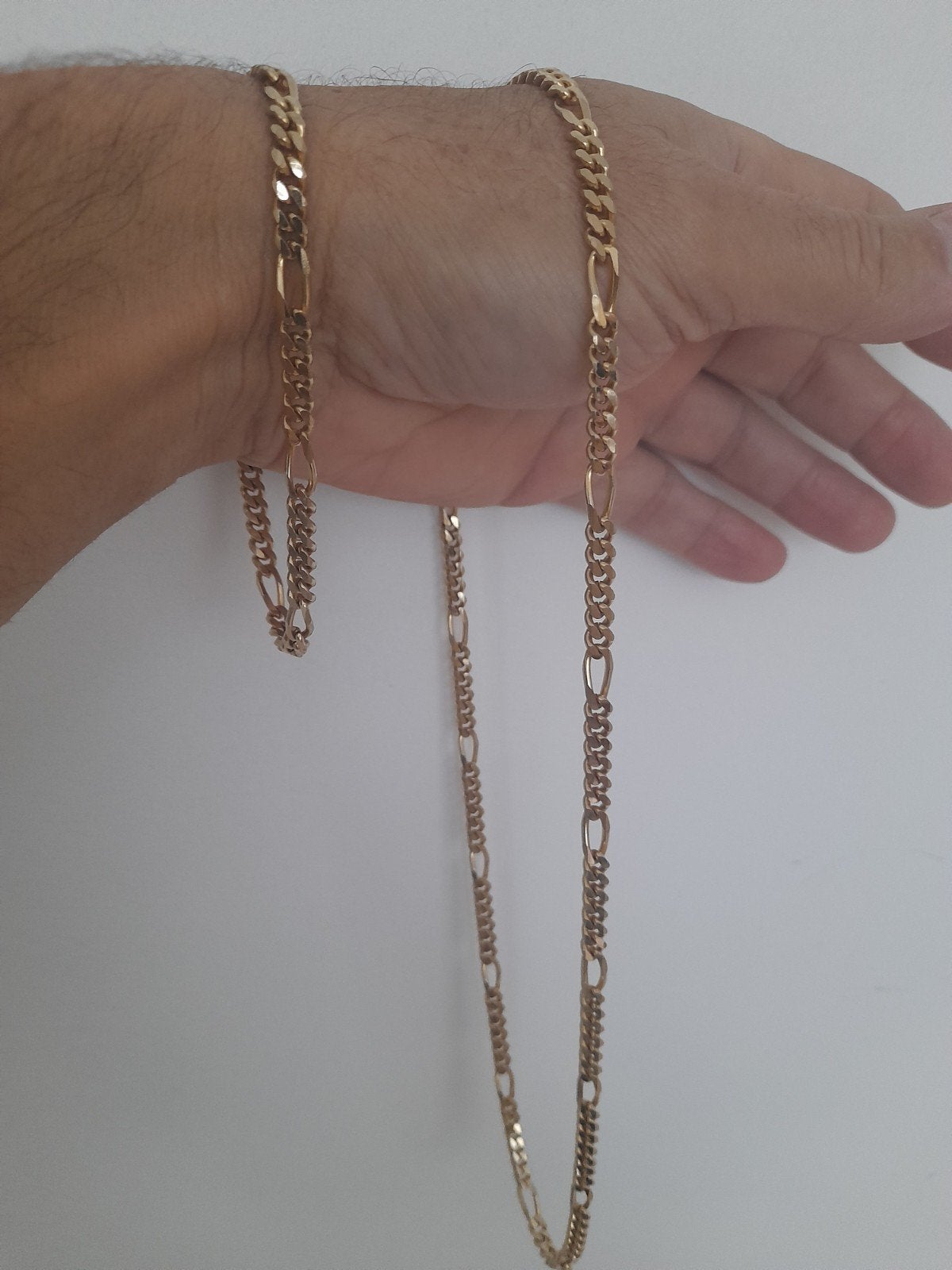 Ketting 60 cm  met armband 23 cm, Handtassen en Accessoires, Ophalen, Nieuw, Goud, Overige materialen