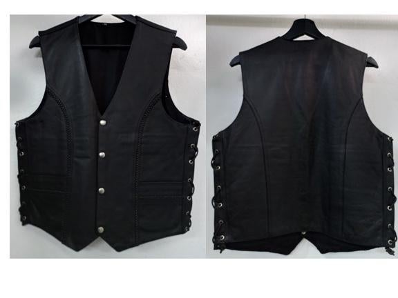 Gilet de moto en cuir neuf, Envoi, Neuf, avec ticket, Hommes, Manteau | cuir