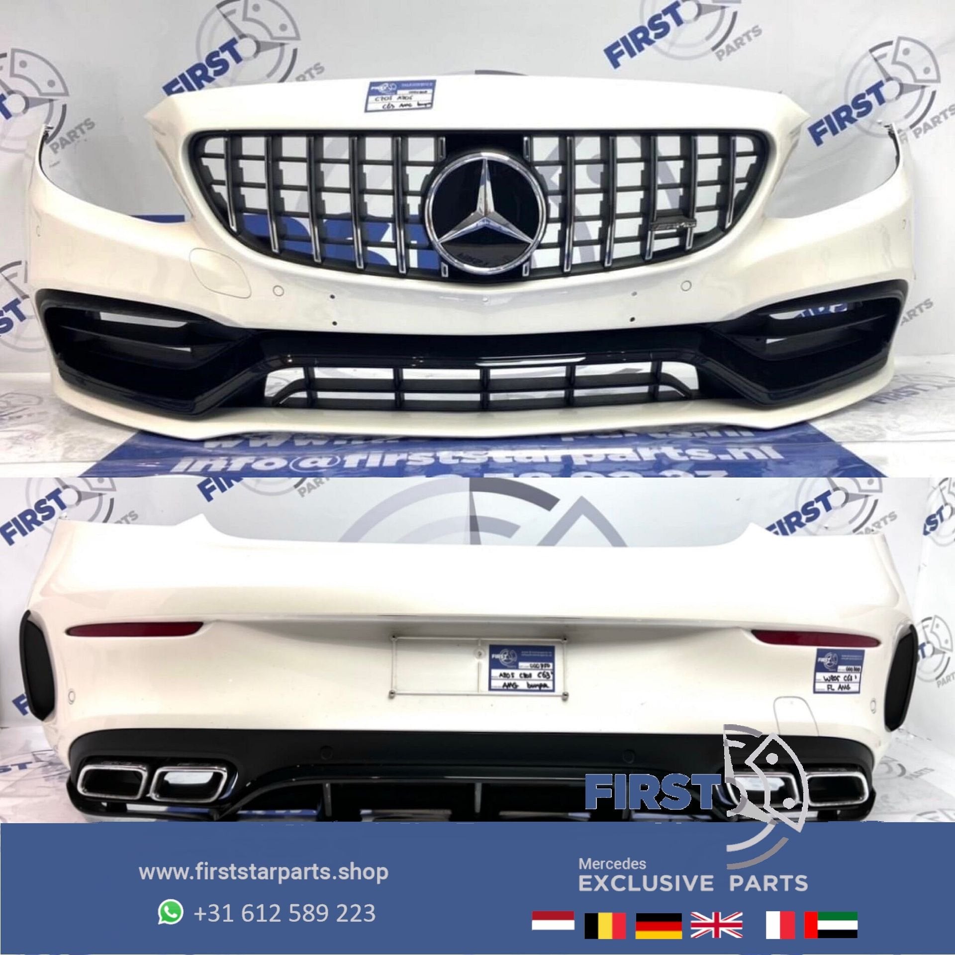A205 C205 C63 FACELIFT AMG PAKKET WIT/ZWART/GRIJS COMPLEET M, Utilisé, Avant, -, -