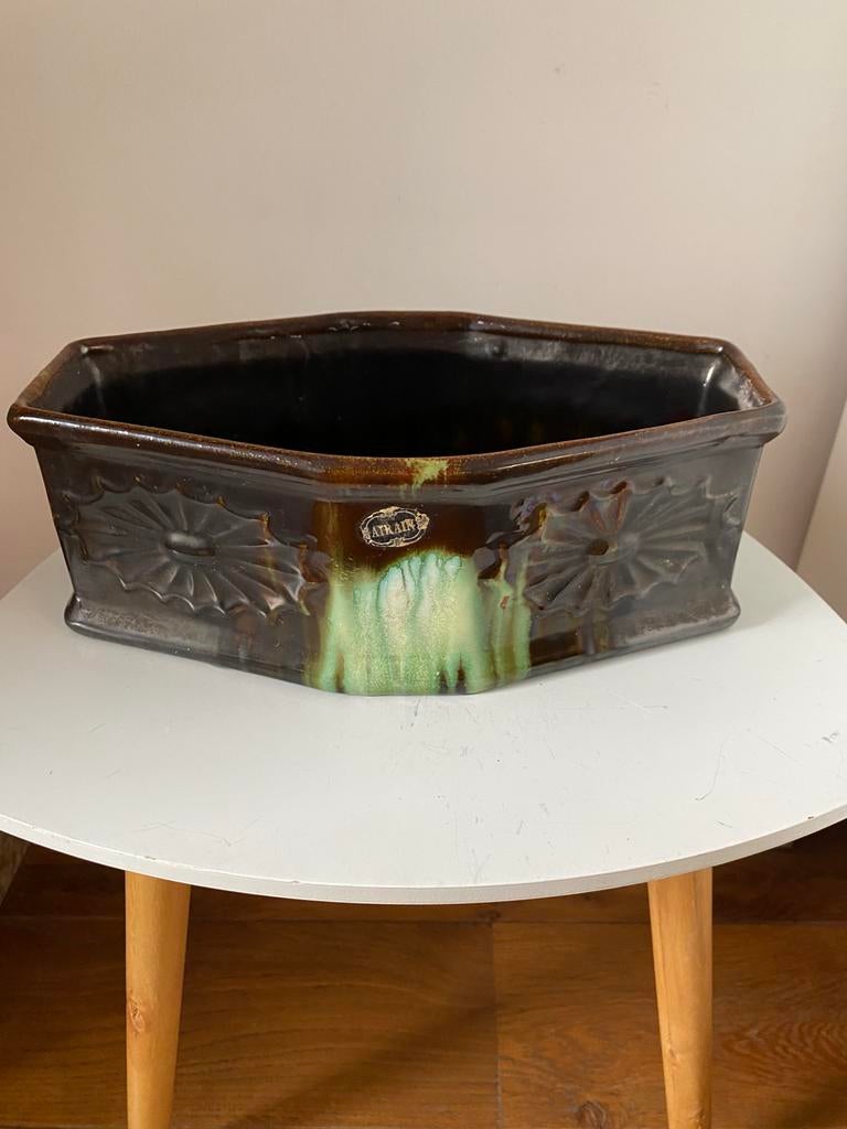 Jardinière  vintage art deco Thulin, Antiquités & Art, Enlèvement ou Envoi