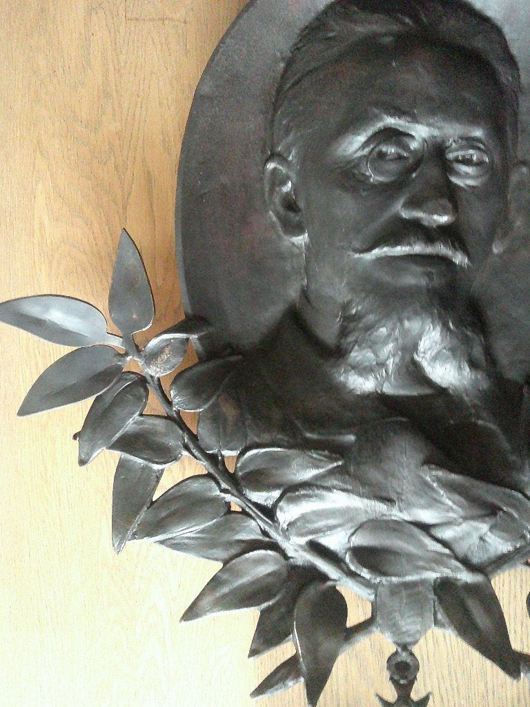 GROTE BRONZEN PLAQUETTE 1906,GESIGNEERD A.MASSALOT, Enlèvement ou Envoi, Brons