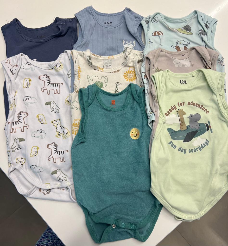 Rompers zonder mouw, 9 tot 12 maanden, Kinderen en Baby's, Babykleding | Maat 74, Ophalen, Zo goed als nieuw
