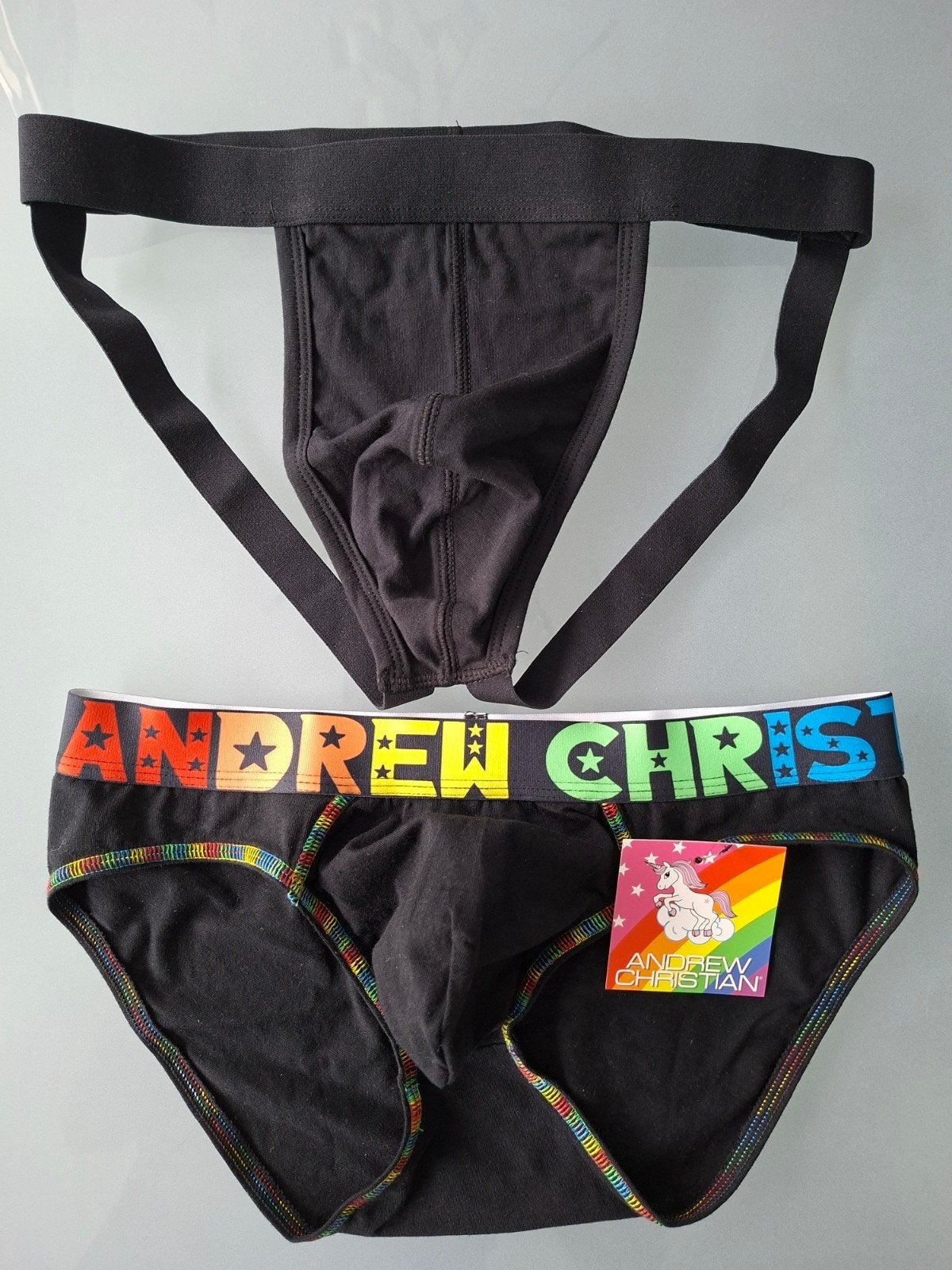 lot van 2  nieuwe heerlijke sexy mannen slips jocktrap Smal, Vêtements | Hommes, Enlèvement ou Envoi, Noir, Andrew Christian, Slip