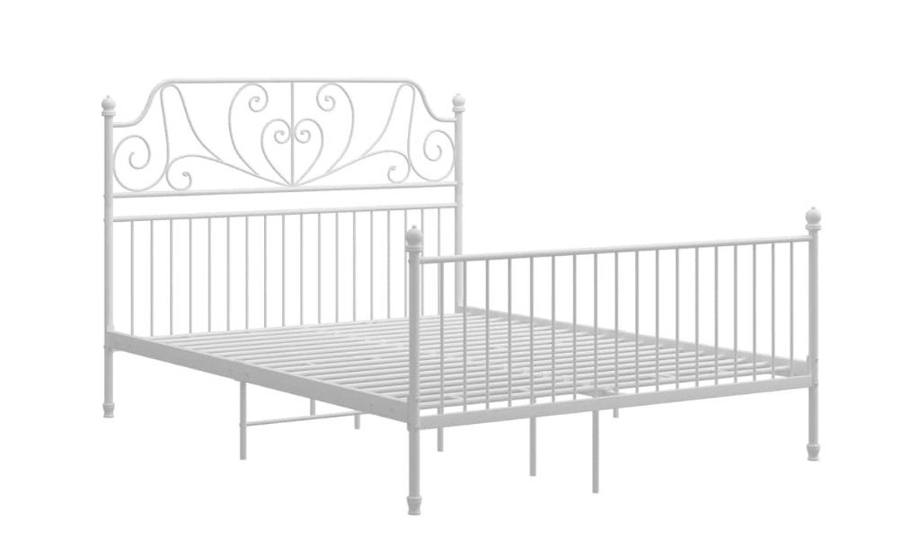 Bedframe wit metaal ikea, Huis en Inrichting, Ophalen, Gebruikt, Wit, 140 cm