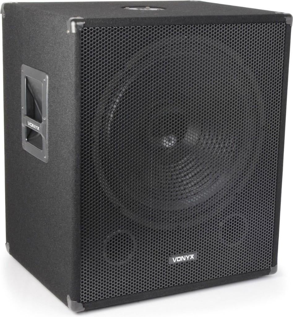 2 x Vonyx SMW18 1000W 18" Passieve PA Subwoofer, Audio, Tv en Foto, Luidsprekerboxen, Gebruikt, Subwoofer, 120 watt of meer, Overige merken
