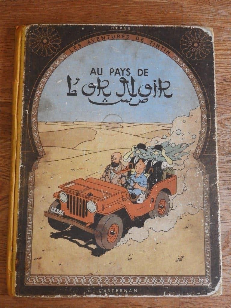 Tintin Au Pays de l'or noir / B4 1950, Livres, Une BD, Enlèvement ou Envoi, Utilisé, Herge