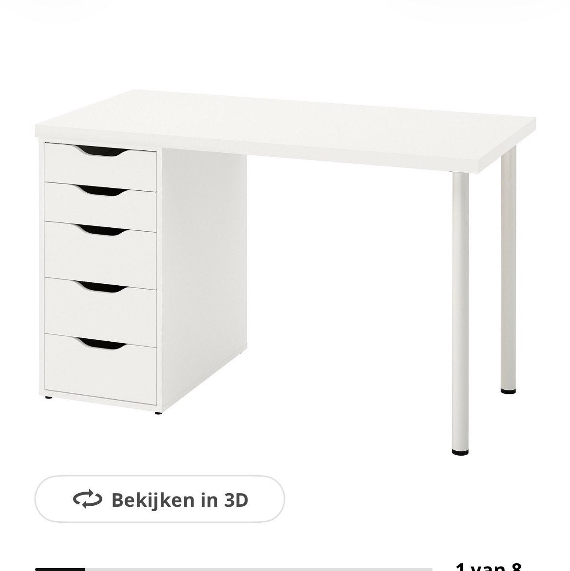 Bureau + stoel, Huis en Inrichting, Ophalen, Zo goed als nieuw, IKEA