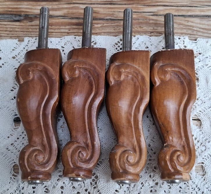 4 Klassieke Franse meubel pootjes, Ophalen of Verzenden