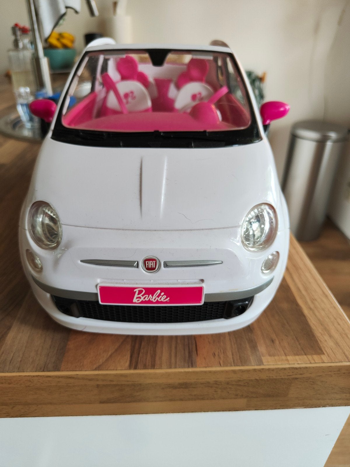 Barbie auto Fiat 500, Ophalen, Zo goed als nieuw, Barbie