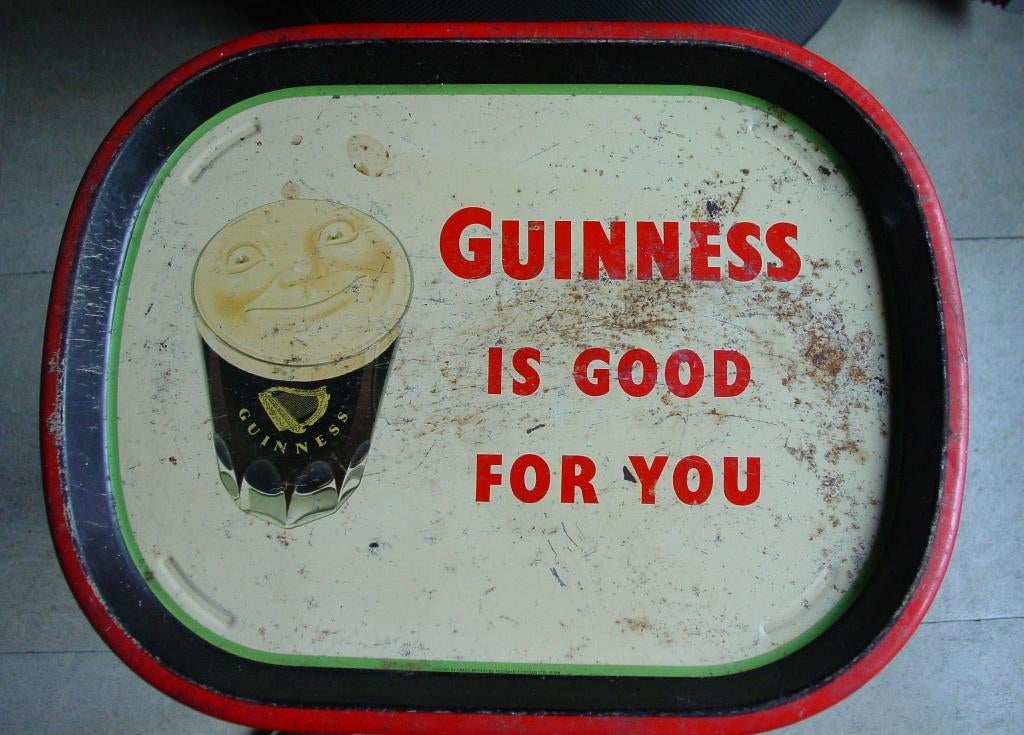 GUINNESS DIENPLATEAU  -METAAL-, Ophalen of Verzenden
