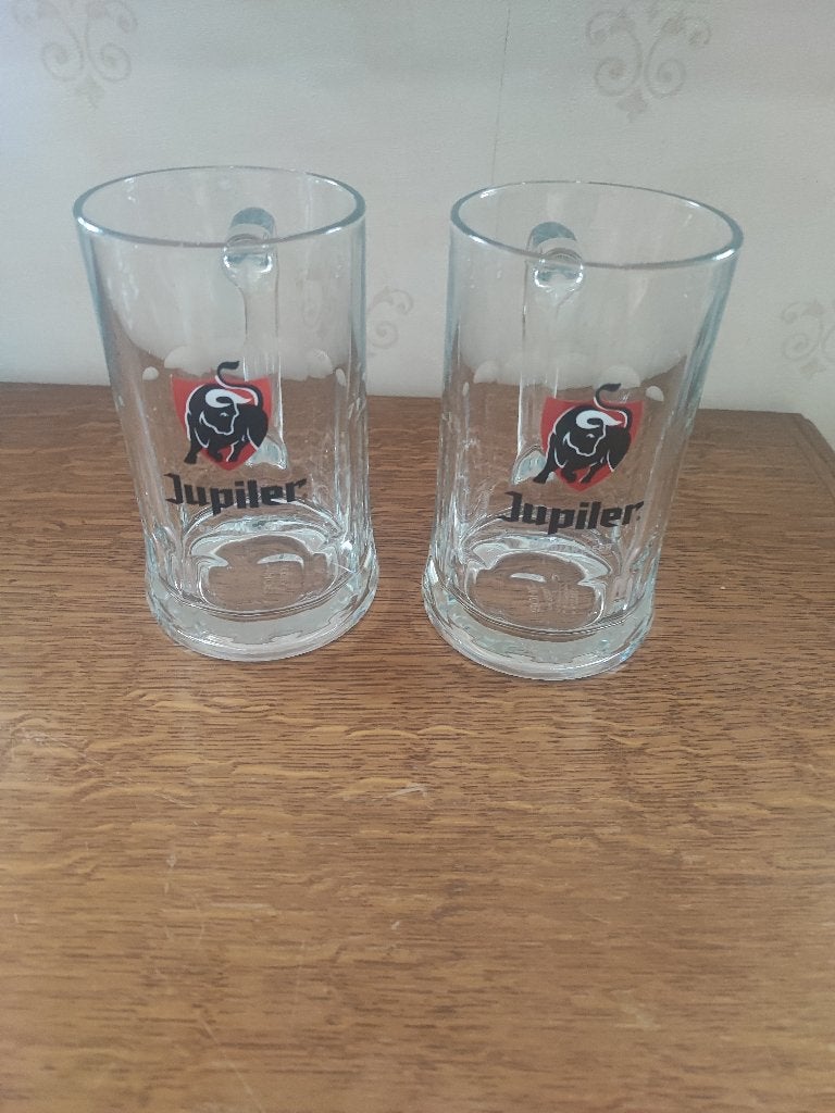 Jupiler Bierpullen 2stuks prima staat 0,50l, Verzamelen, Biermerken, Zo goed als nieuw, Jupiler, Ophalen of Verzenden