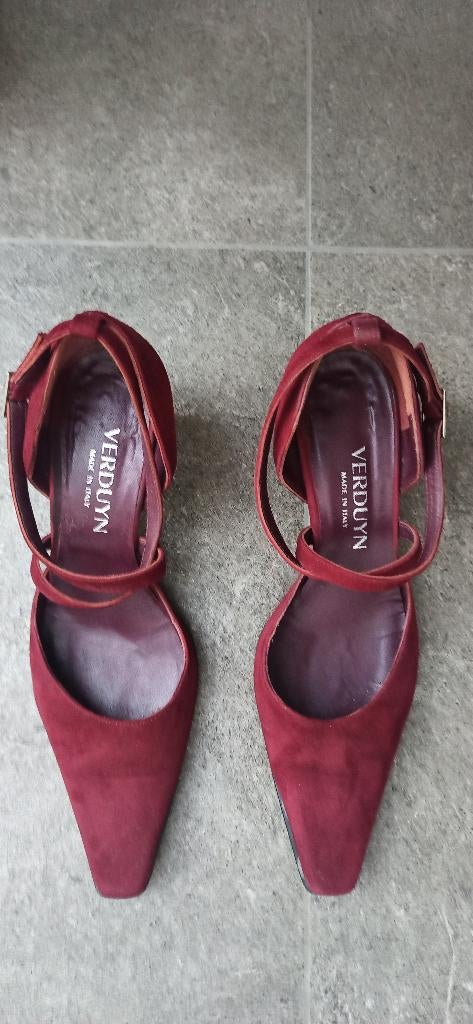 elegante schoenen in nubuck, kleur wijnrood, hakhoogte 6cm, Vêtements | Femmes, Chaussures, Vera Gomma, Enlèvement ou Envoi, Autres couleurs