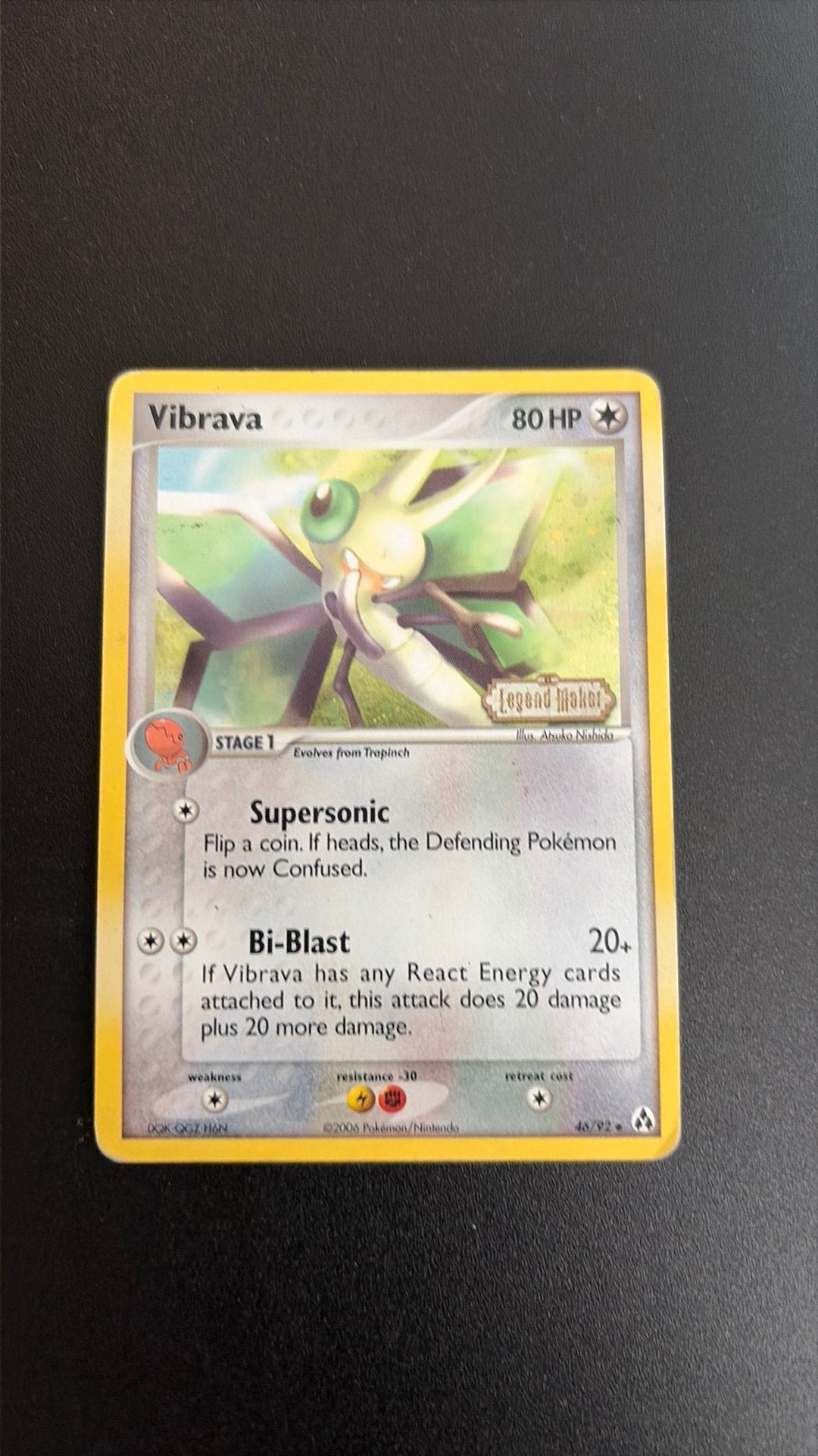 Pokemon Vibrava Ex Legend Maker reverse stamped Lp, Ophalen of Verzenden, Zo goed als nieuw