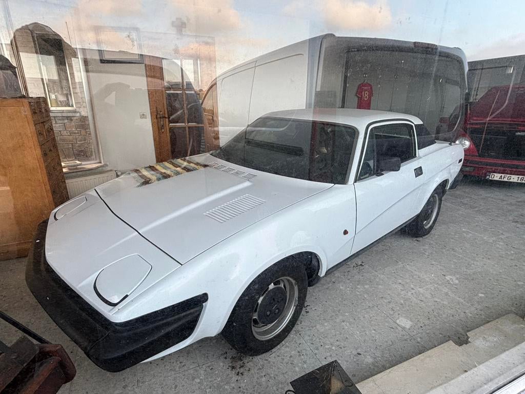 Triumph TR7, Auto's, Oldtimers, Stof, Triumph, Wit, Bedrijf