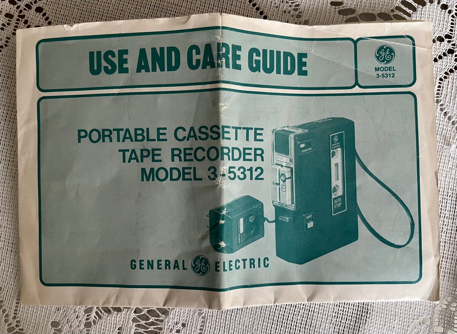 General electric portable cassette recorder in goede staat, Ophalen of Verzenden, Bandrecorder