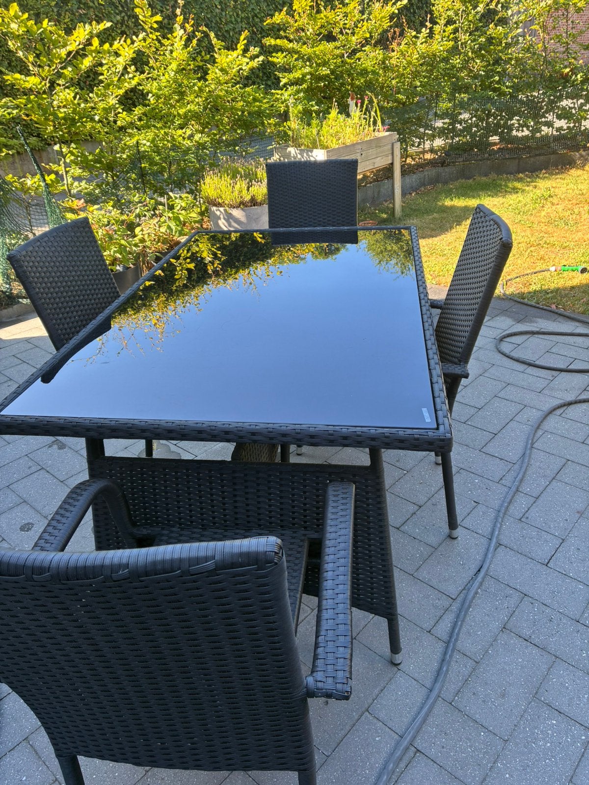 Set de jardin, Jardin & Terrasse, Rotin, Salons de jardin, Comme neuf, Enlèvement