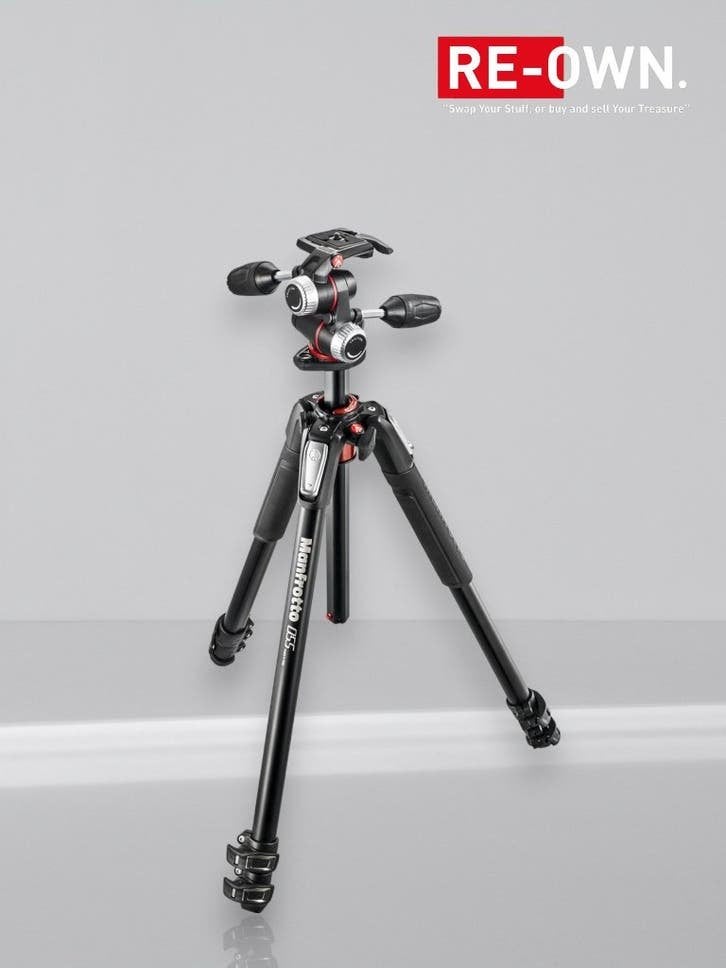 MANFROTTO MK055XPRO3-3W | ALUMINIUM | TRIPOD KIT | GARANTIE, TV, Hi-fi & Vidéo, Enlèvement ou Envoi, ,, 175 cm ou plus, Stabilisation sur 3 axes