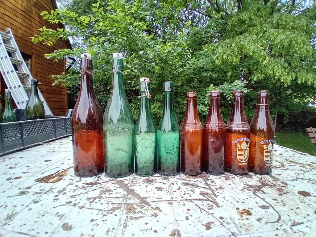 Oude vintage bierflessen brouwerij Van Eecke Watou, Ophalen of Verzenden