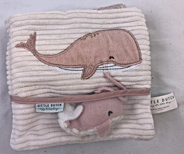 Little Dutch voelboek oceaan walvis stoffen babyboek roze, Little Dutch, Overige typen, Zo goed als nieuw, Roze