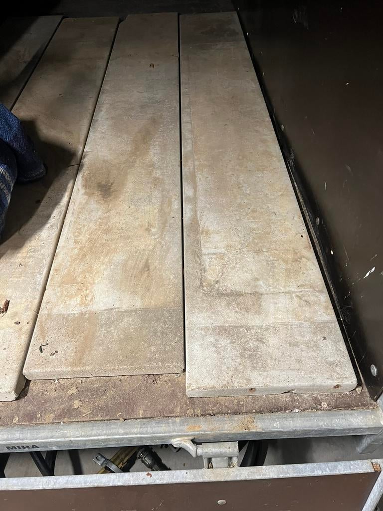 Beton platen, Ophalen, Gebruikt