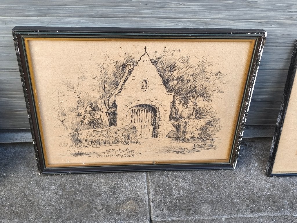 Dessin signe Félix eyskens, Ophalen of Verzenden