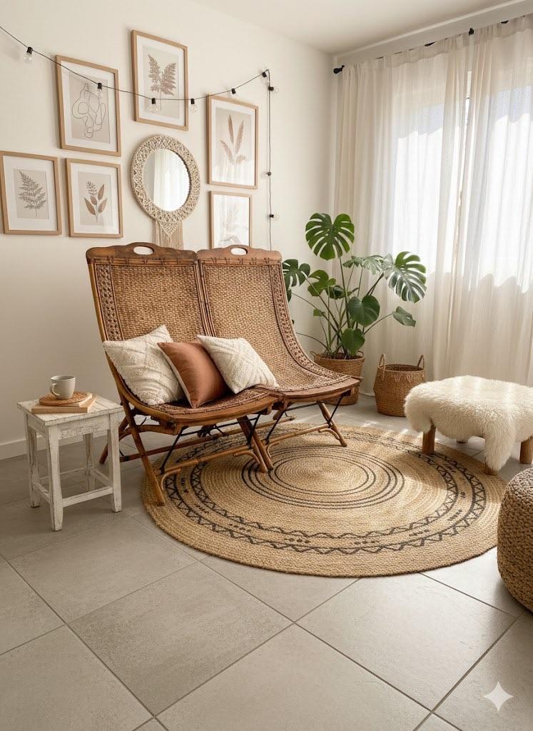 Très beau banc ancien en bambou/rotin de Bali, 1920, Antiquités & Art, Antiquités | Meubles | Chaises & Canapés, Enlèvement