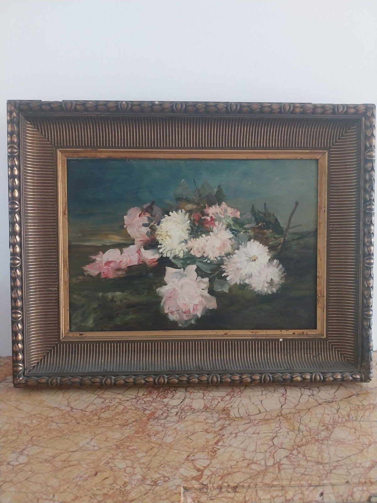 Tableau ancien Fleurs de Ragot, Maison & Meubles, Accessoires pour la Maison | Cadres, Enlèvement ou Envoi