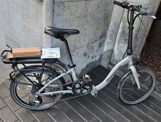 minerva vélo électrique pliable vitesses comme neuf, Vélos & Vélomoteurs, Enlèvement, Comme neuf, Vitesses