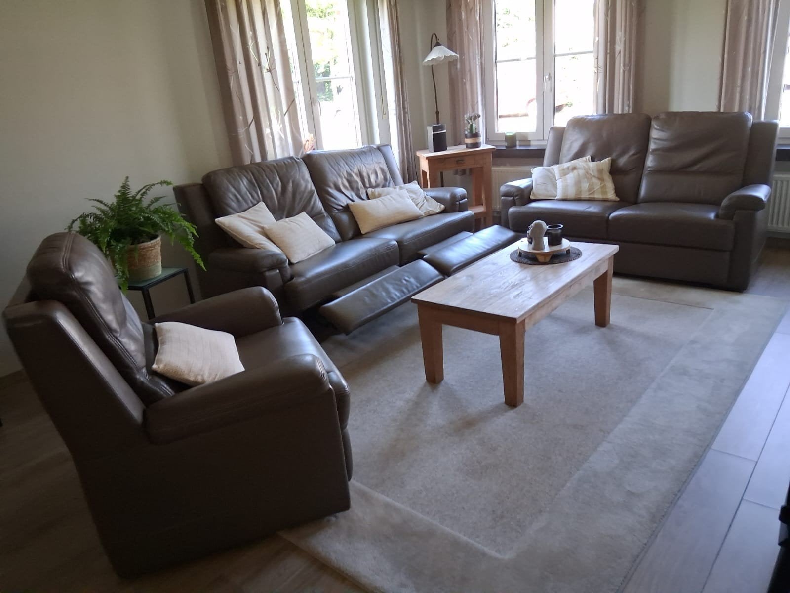Echt lederen salon, Huis en Inrichting, Ophalen