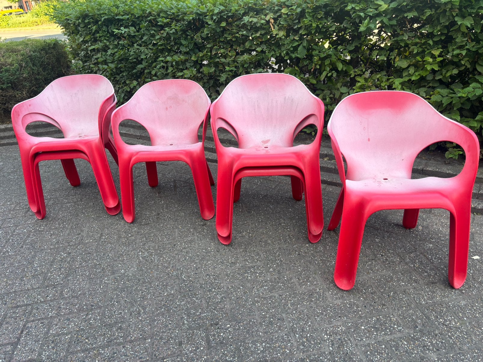 6 design tuinstoelen Easy chair Jerszy Magis, Tuin en Terras, Tuinstoelen, Ophalen, Zo goed als nieuw, Stapelbaar
