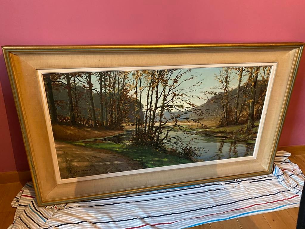 Peinture a l’huile Louis Garot, Antiquités & Art, Enlèvement