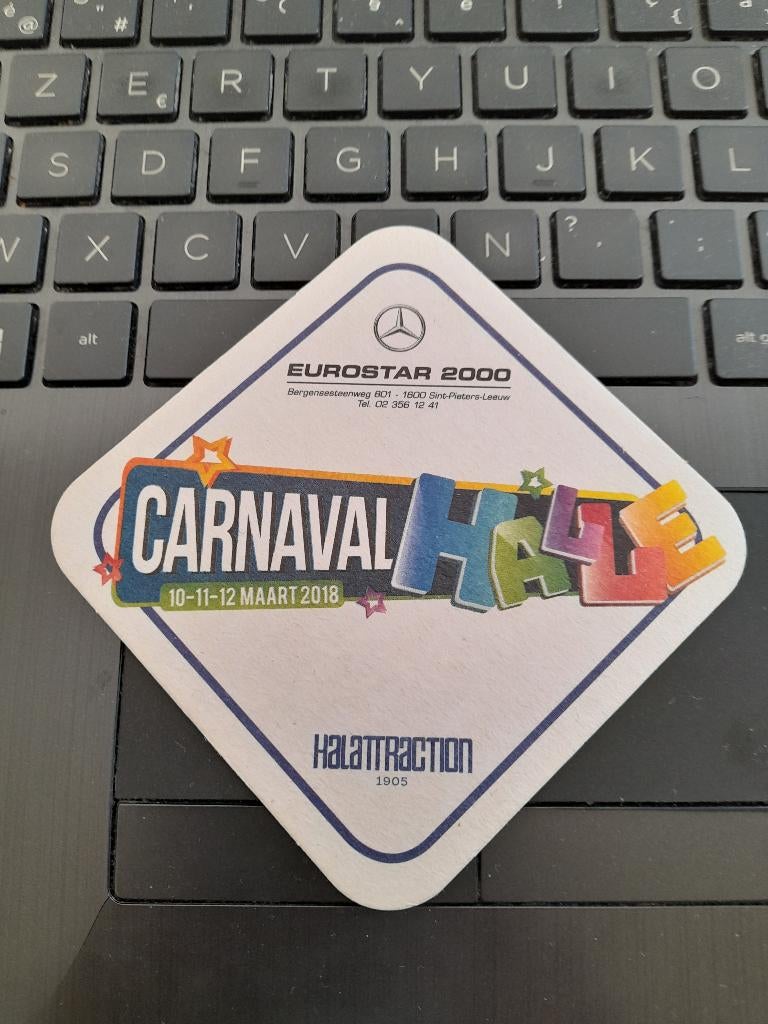 tapis à bière de carnaval Halle 2018, Enlèvement ou Envoi, Sous-bock
