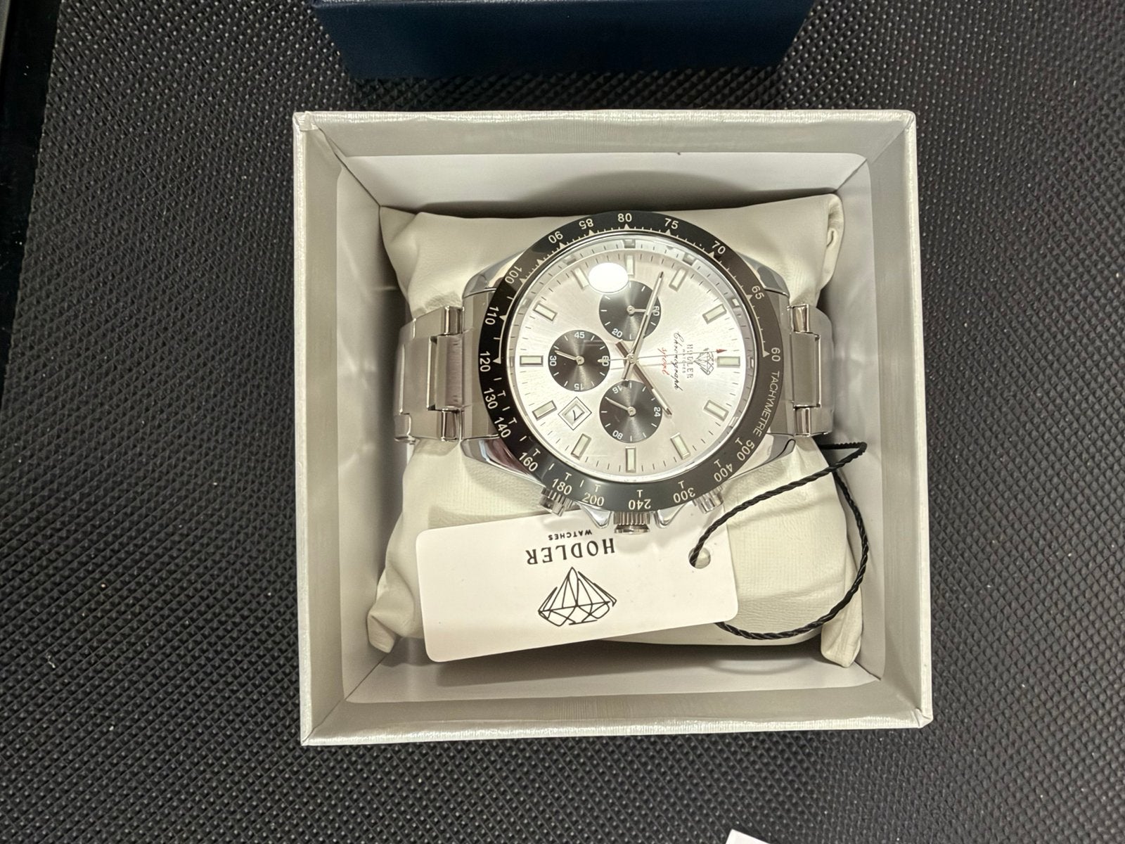 Hodler "Driver" AMS101 Chrono Stainless Steel Chronograaf, Overige merken, Staal, Polshorloge, Ophalen of Verzenden