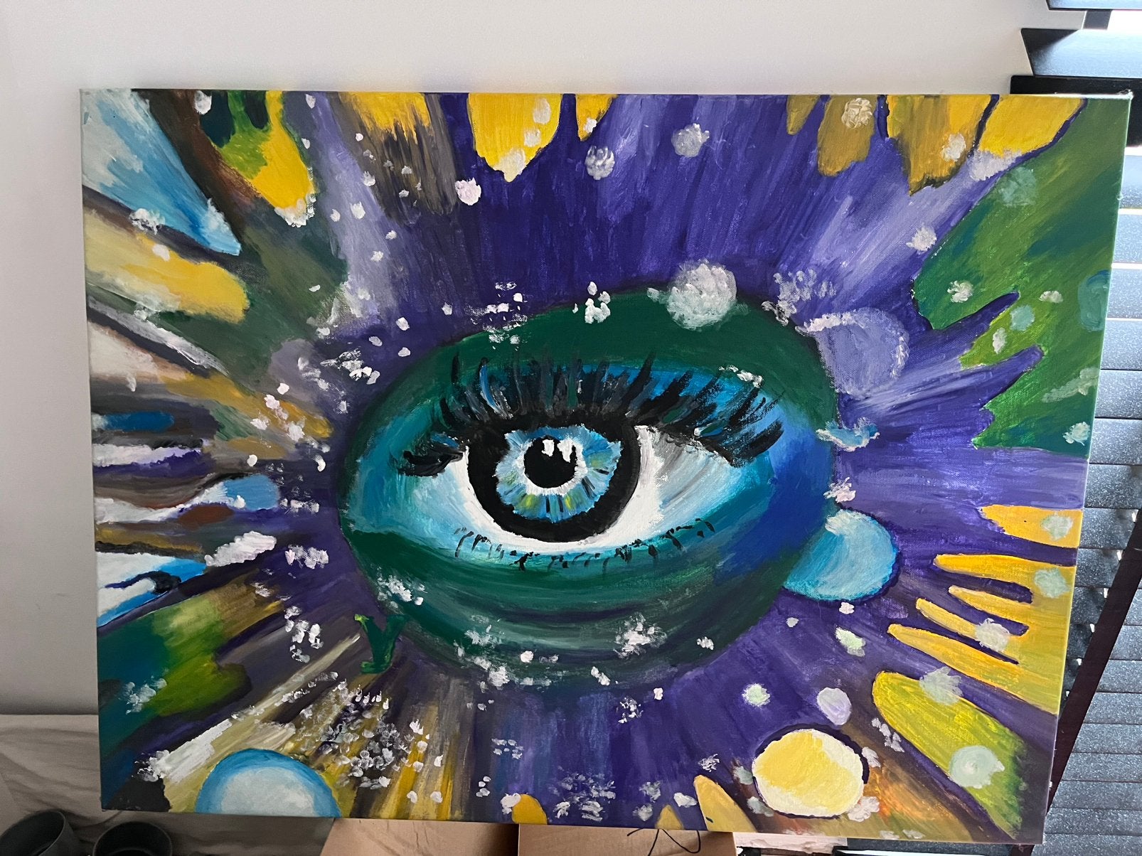 Geschilderde canvas 80x60, Ophalen