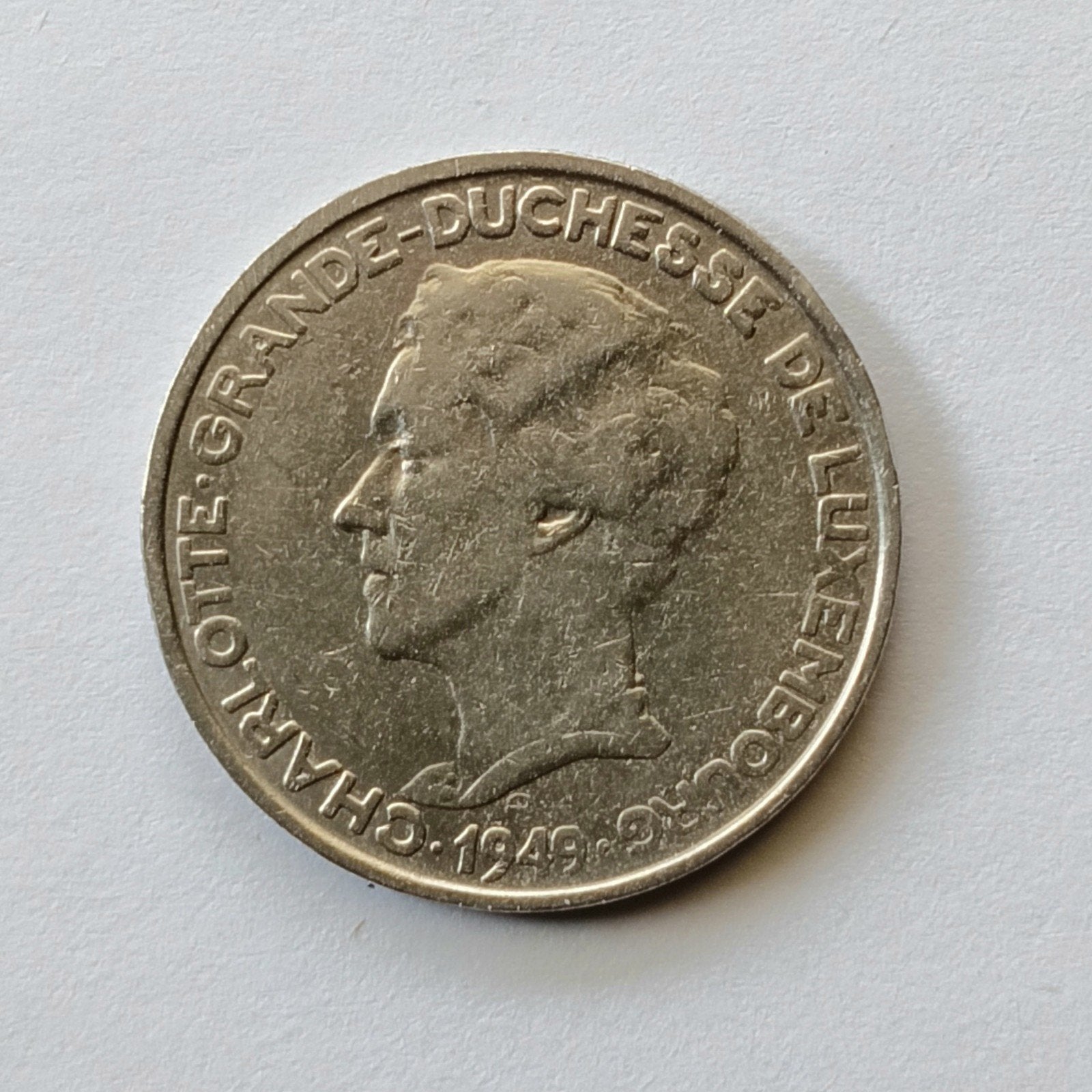 5 francs luxembourgeois 1949 (966), Enlèvement ou Envoi, Autres pays, Monnaie en vrac