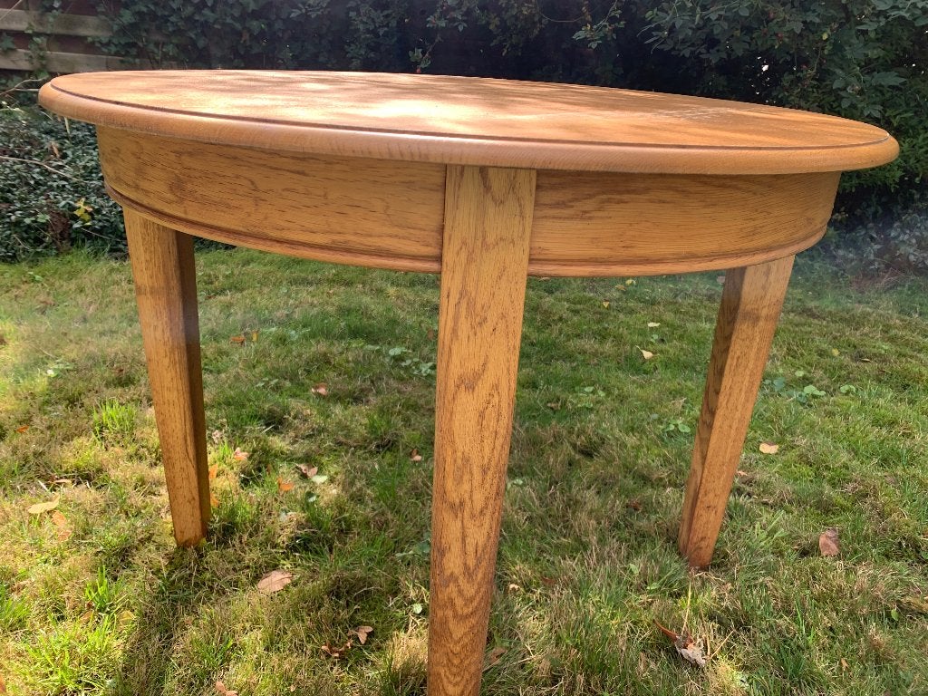 Ronde tafel, Ophalen, Gebruikt, Vier personen, Eikenhout
