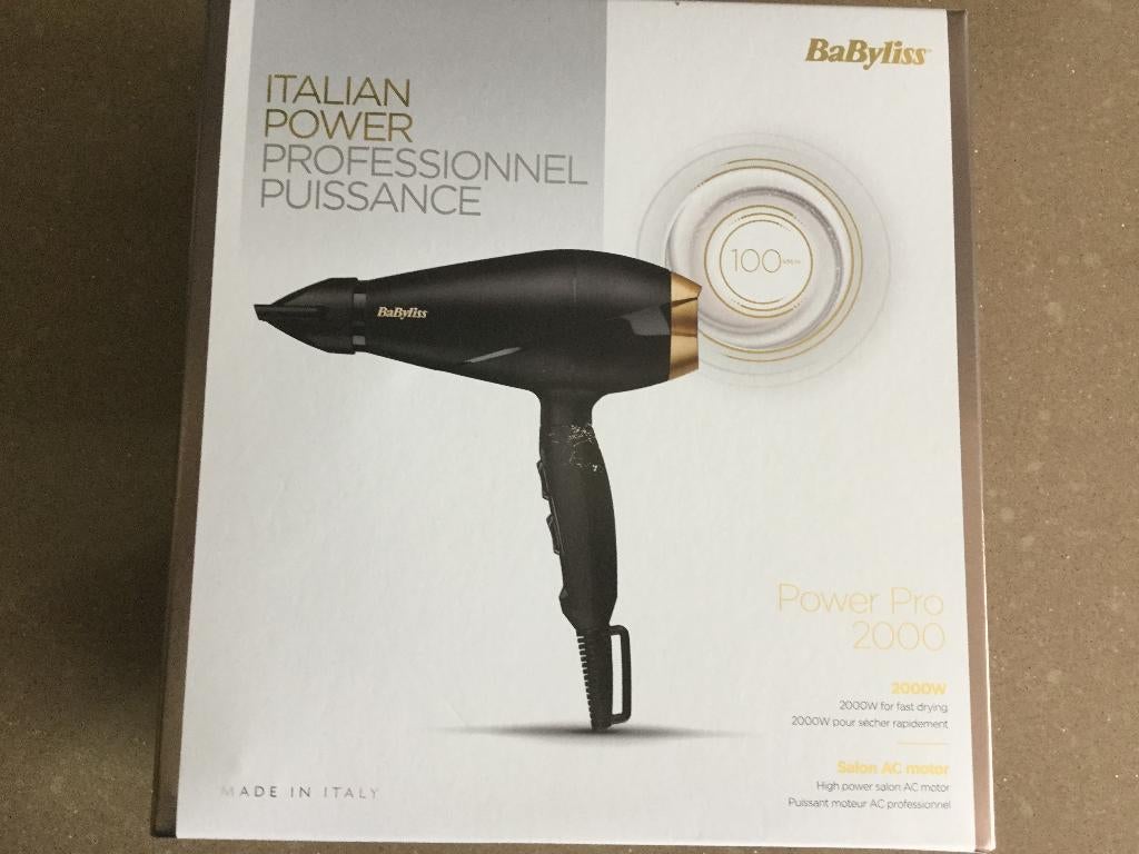 haardroger Babyliss italian power pro 2000 6704E, Ophalen of Verzenden, Nieuw, Haardroger