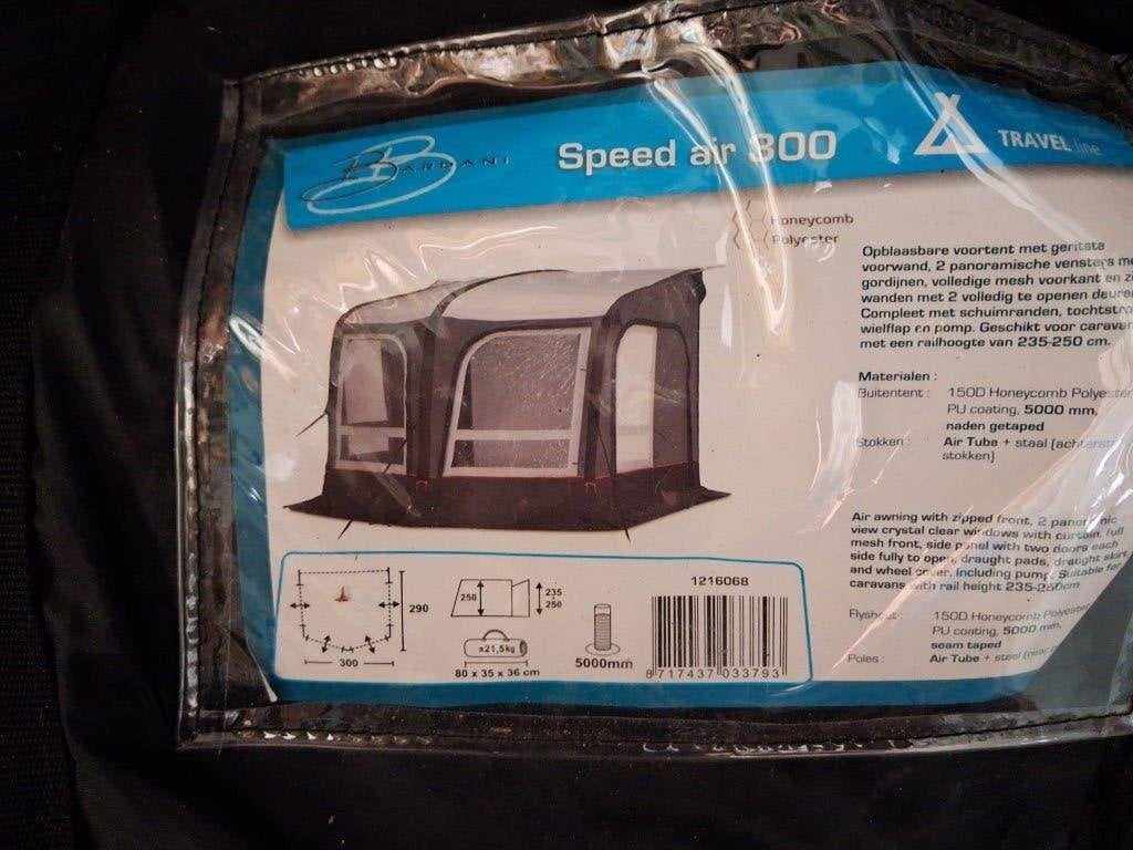 Bardani Speed Air 300 deeltent , luchttent, Ophalen