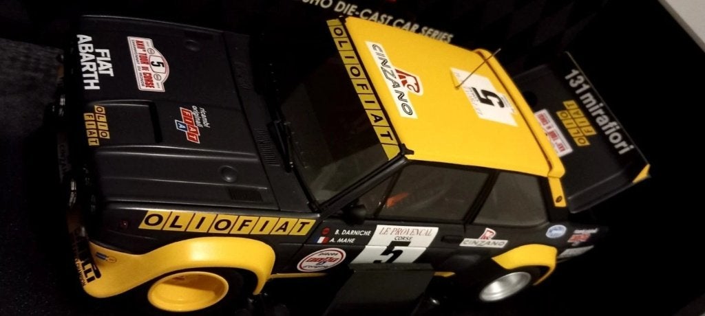 1/18 Fiat 131 Abarth #5 OlioFiat Tour De Corse 1977 Kyosho, Hobby & Loisirs créatifs, Enlèvement ou Envoi, Neuf, Voiture, Kyosho