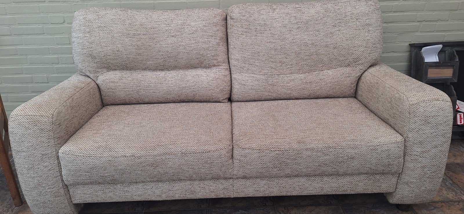 Gratis af te halen. Stoffen 2 zits bank., Ophalen, Gebruikt, Minder dan 75 cm, 150 tot 200 cm