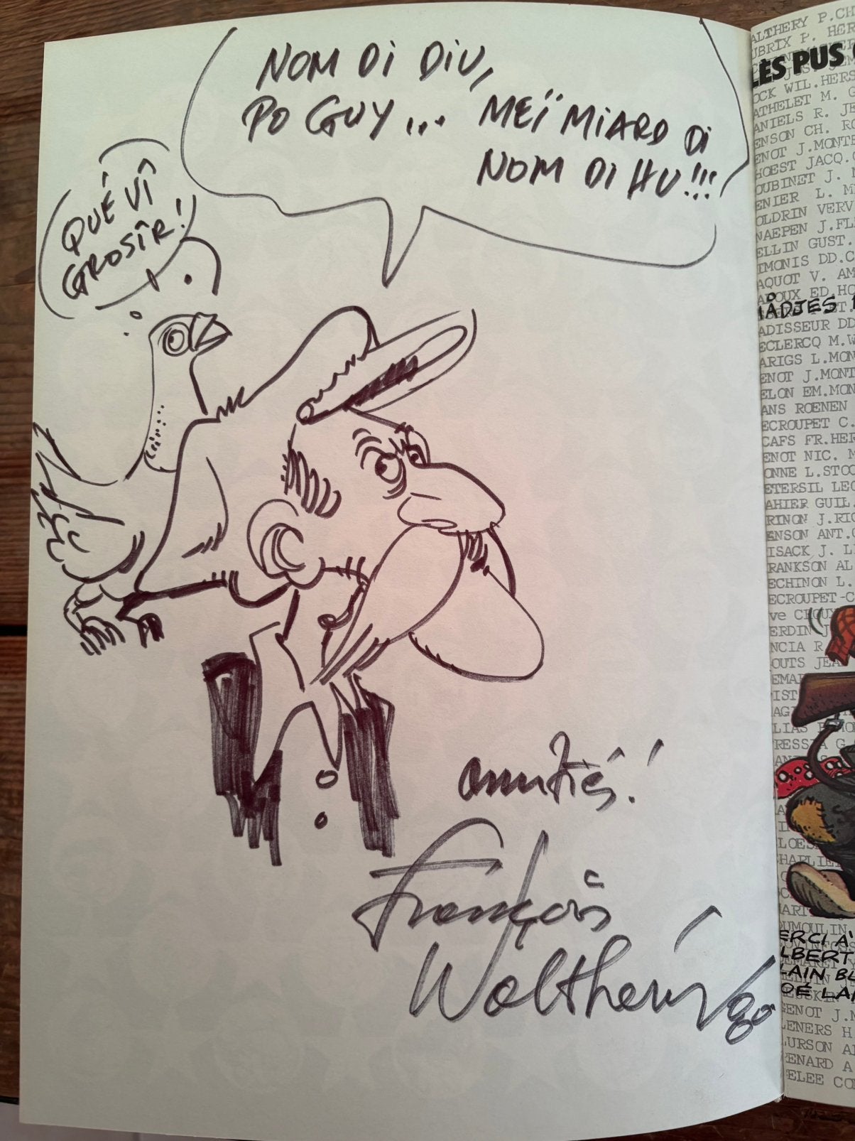 WALTHÉRY Le vieux bleu - Jules jolie dedicace 1980, Enlèvement ou Envoi, Une BD, Comme neuf, F. Walthéry