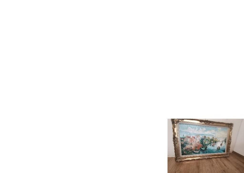 Grand tableau signé, Enlèvement