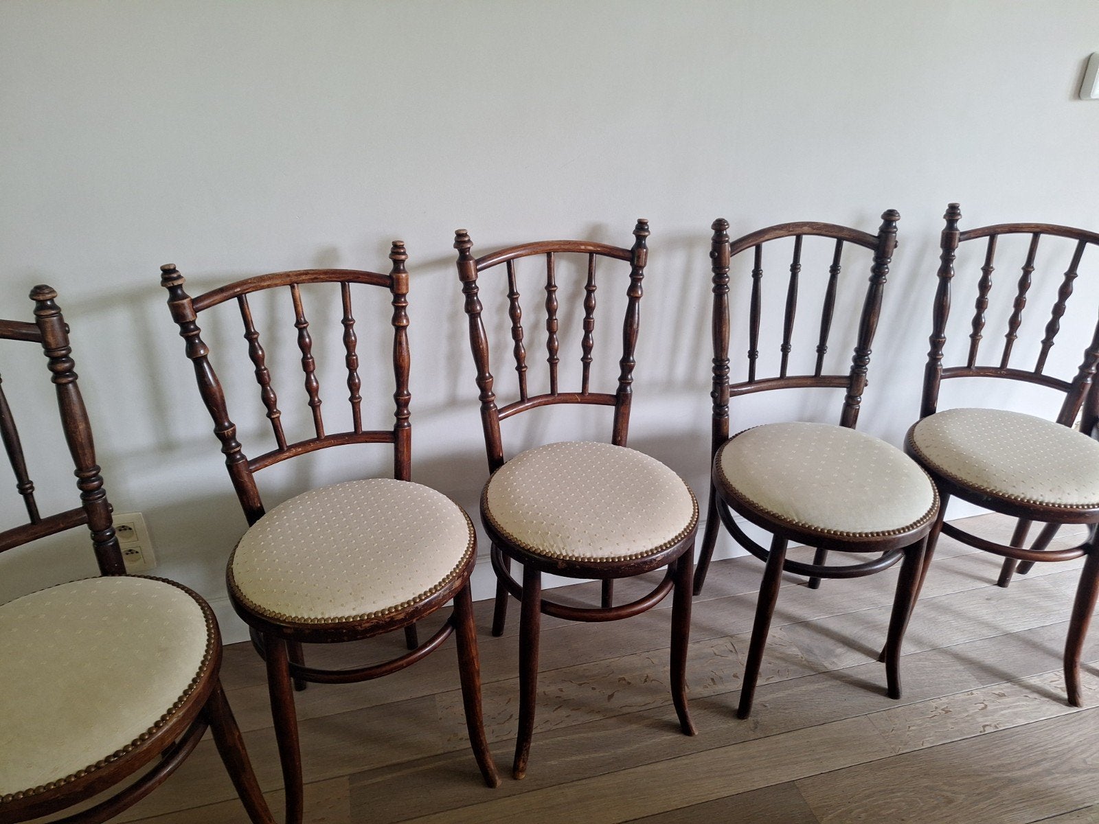6 vintage bistro- stoelen , jaren 30, Ophalen