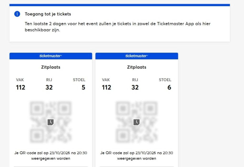 milck inck tickets, Tickets en Kaartjes, Twee personen, Oktober