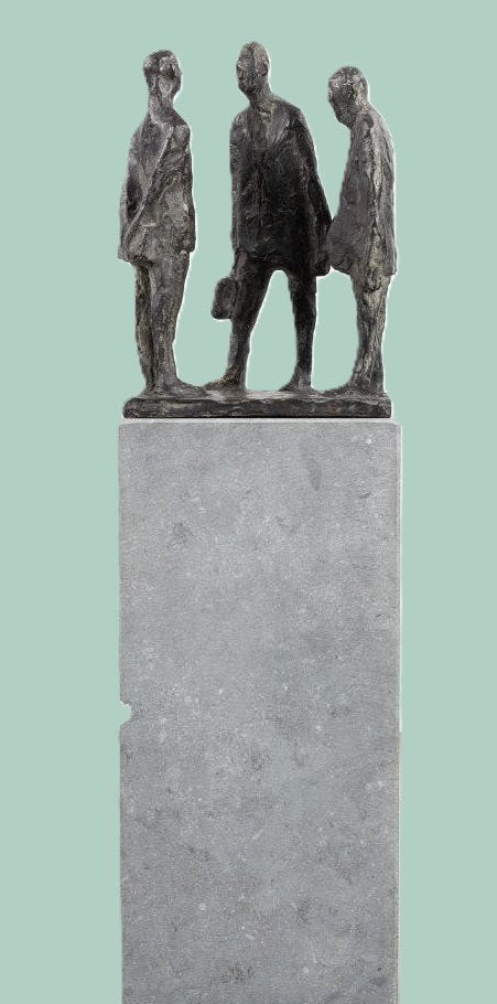 "Het gesprek" - Bert Kiewiet (1918 - 2008), Antiek en Kunst, Ophalen