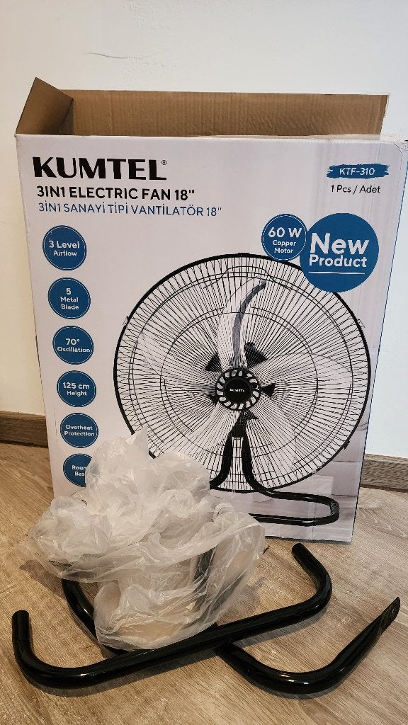 Kumtel ventilateur, Electroménager, Enlèvement, Comme neuf, Ventilateur tour