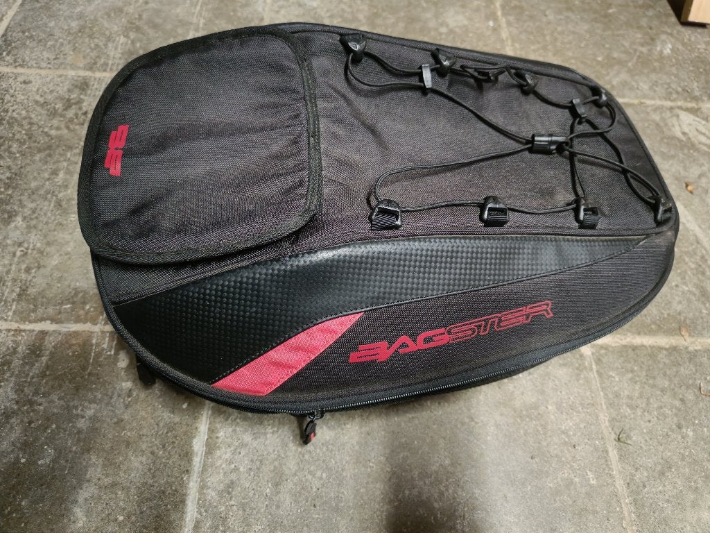 Sacoche de selle moto Bagster SPIDER noir/rouge, Motos, Enlèvement, Utilisé