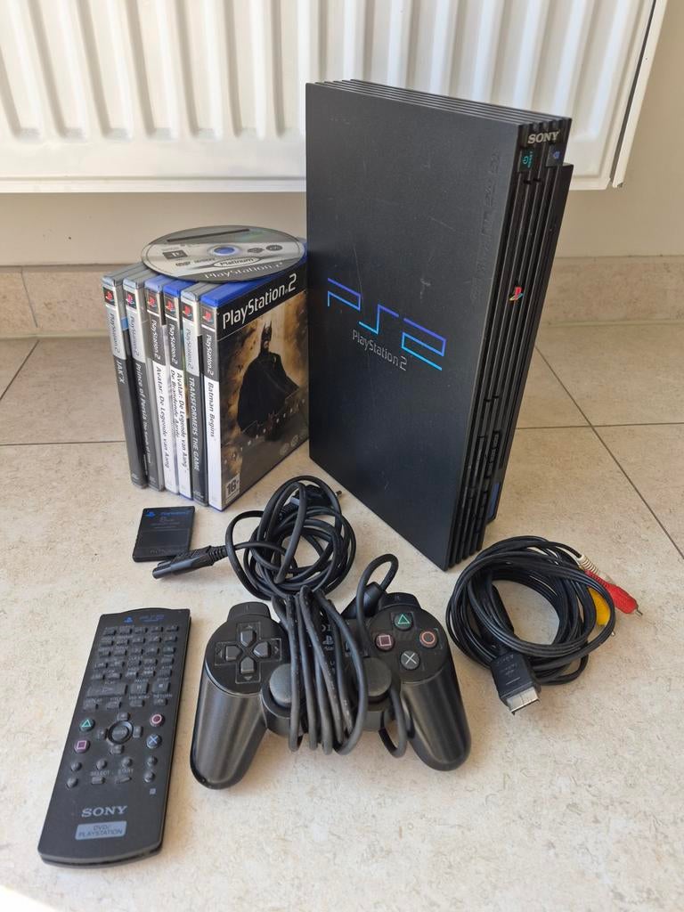 Playstation 2 console met spellen, Games en Spelcomputers, Spelcomputers | Sony PlayStation 2, Ophalen, Met 1 controller