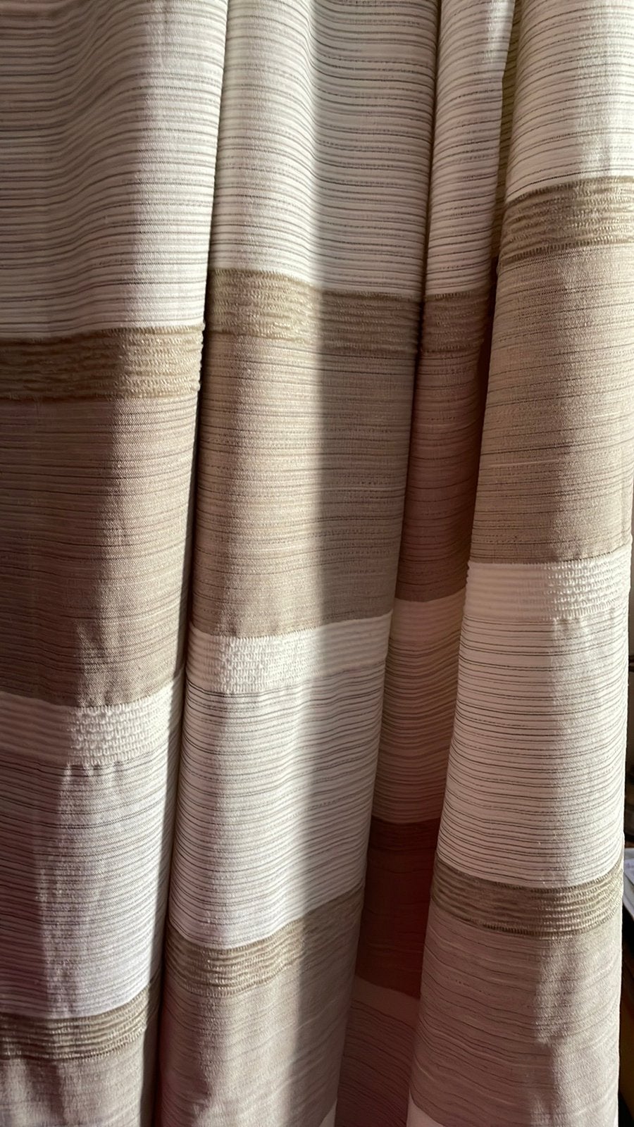 Tentures, Maison & Meubles, Crème, Raccourcissable, Enlèvement, Coton